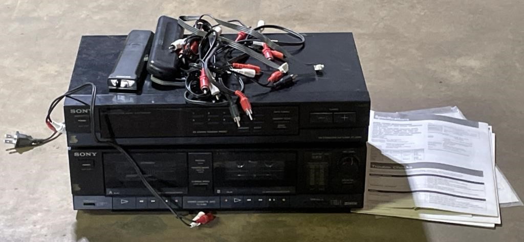 (JL) Sony Stereo Tuner ST-JX380 and Cassette Deck