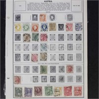 Austria Stamps Mint NH on pages in mounts, fresh