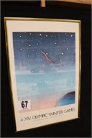 Matted & Framed 25x37" Olympic Winter Games