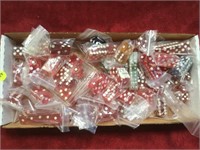 TRAY OF USED CASINO DICE