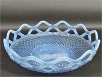 Imperial Glass Diamond Point Open Lace Edge Bowl
