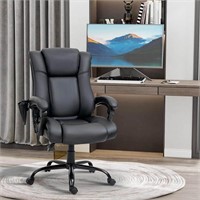 $259  Vinsetto Black PU Leather Massage Chair with