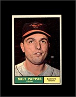 1961 Topps #295 Milt Pappas EX to EX-MT+