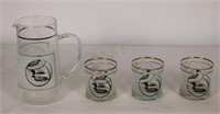 CANADA GOOSE GLASSWARE WITH DRINKING PITCHER