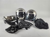 Two Vega Motorcycle Helmets & More!