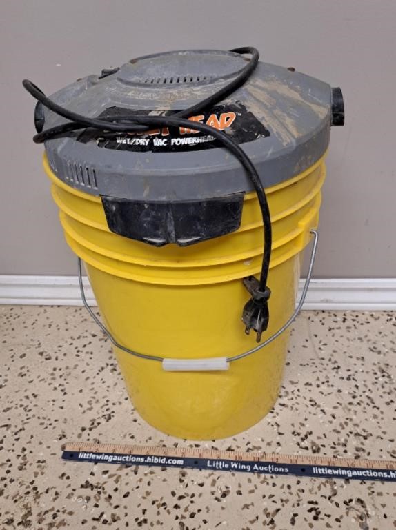 BUCKET HEAD Power Vac-Fits Most Pails-Tested