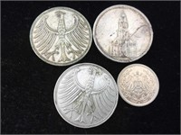 Silver german marks coins