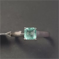 Certfied10K  Natural Columbia Emerald(0.55ct) Ring
