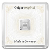 1 Gram Silver Bar - Geiger (encapsulated W/ Assay)
