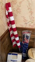 Pair of American Flags With Poles, 1 is New in