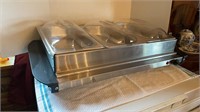 3 Section Buffet Server With Lids & Removable