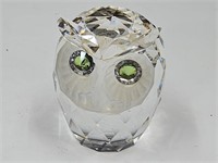 Swarovski Crystal Owl with Original Receipt 2.5"h