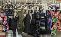GROUP OF WOMENS BATHING SUITS - MOSTLY TOPS