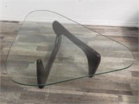Herman Miller Isamu Noguchi-style glass-top