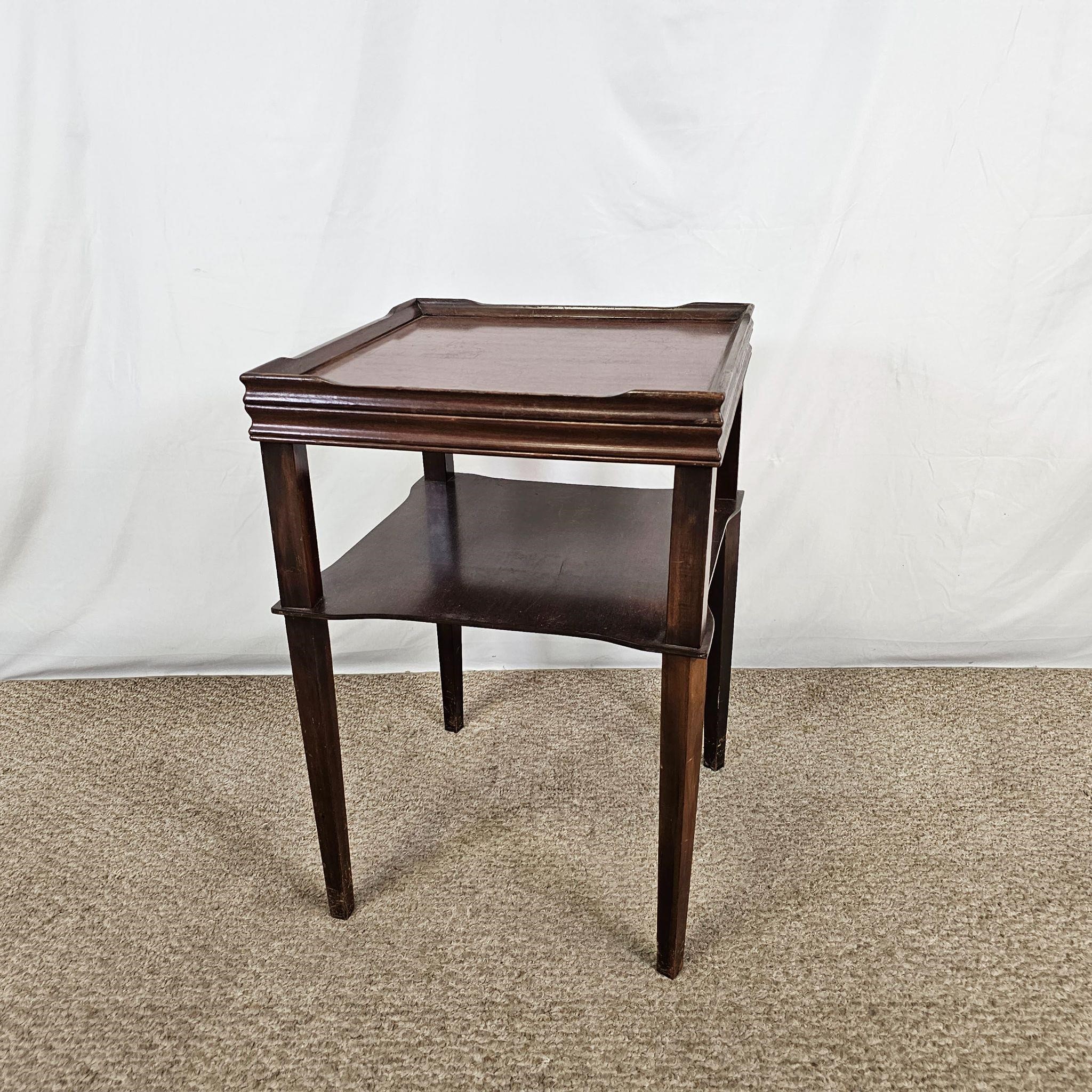 Wood 2 Tier Accent Table