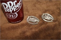 SET OF TWO HORSESHOE/HORSEHEAD BUTTON COVERS