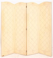 Louis XVI Architectural Painted 4 Panel Screen