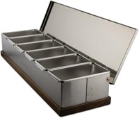 6 Slot Condiment Carrier  Stainless Steel