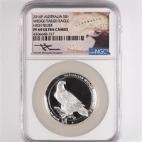 2016P Proof 1oz Silver Wedge-Tail  NGC PF69 UC