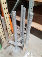 7 Galvanised Adj Scaffold Stands & Qty Couplings