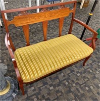 Inlaid Mahogany Settee