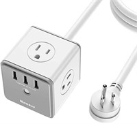 NEW - Huntkey 4 Outlets Surge Protector, 3 USB
