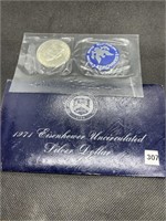 1971-S PROOF Eisenhower Dollar US Mint Blue Packge