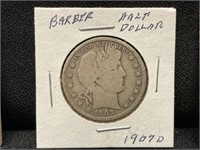 1907D Barber Half Dollar