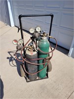Oxy and Acetylene kit with tanks