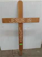Jesus is Lord wooden cross 42x30