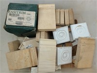 Asst wooden corner blocks, trim blocks