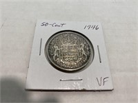 1946 Canadian 50 Cent Piece - Very Fine