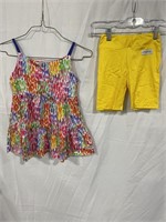 DAFFODIL TODDLERS DRESS AND SHORTS (SIZE 4T)