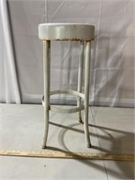 Metal stool24” tall, 10” seat, some rust