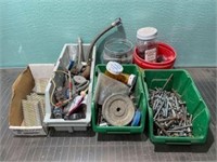 Collection of Assorted Nails, Bolts, Locks, etc.