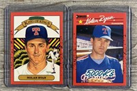 (2) Nolan Ryan Error Cards (Wrong Backs)