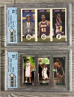 Kobe Bryant & LeBron James Rookie Gem Mint Cards