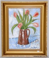 Anne Redpath R.S.A., A.R.A  Still Life Tulips Oil