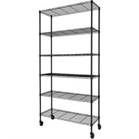 6-Shelf Adjustable Heavy Duty Storage Shelving Uni