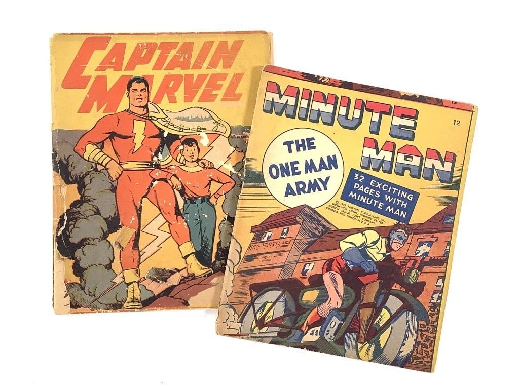 2 Mighty Midget Comics Captain Marvel, Minute Man