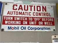 Mobil Oil Caution sign 18Wx10T SSP