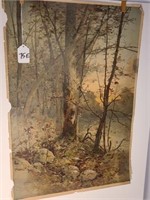 Vintage Poster "A Woodland Reach" Julian Lyx 1887