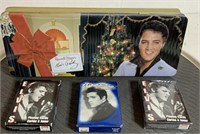 Elvis  tin and  playing cards