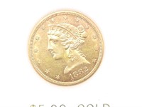 1882-S Liberty Head $5 Gold Coin