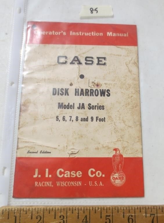 Case disk harrows operators manual