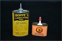 2pcs Hoppe's 3oz & 1oz Lubricating Oil Cans