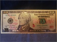 Collector $10. Gold bill