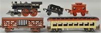 GROUP LOT OF IRON TRAIN CARS