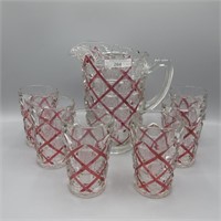 West. checkerboard 7pc water set