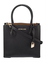 Michael Kors Black Leather Top Handle Bag